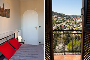 Apartment at La Turbie, Cote d'Azur, bedroom with view