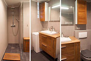 Apartement ar La Turbie, Cote d'Azur, shower room with walk-in shower
